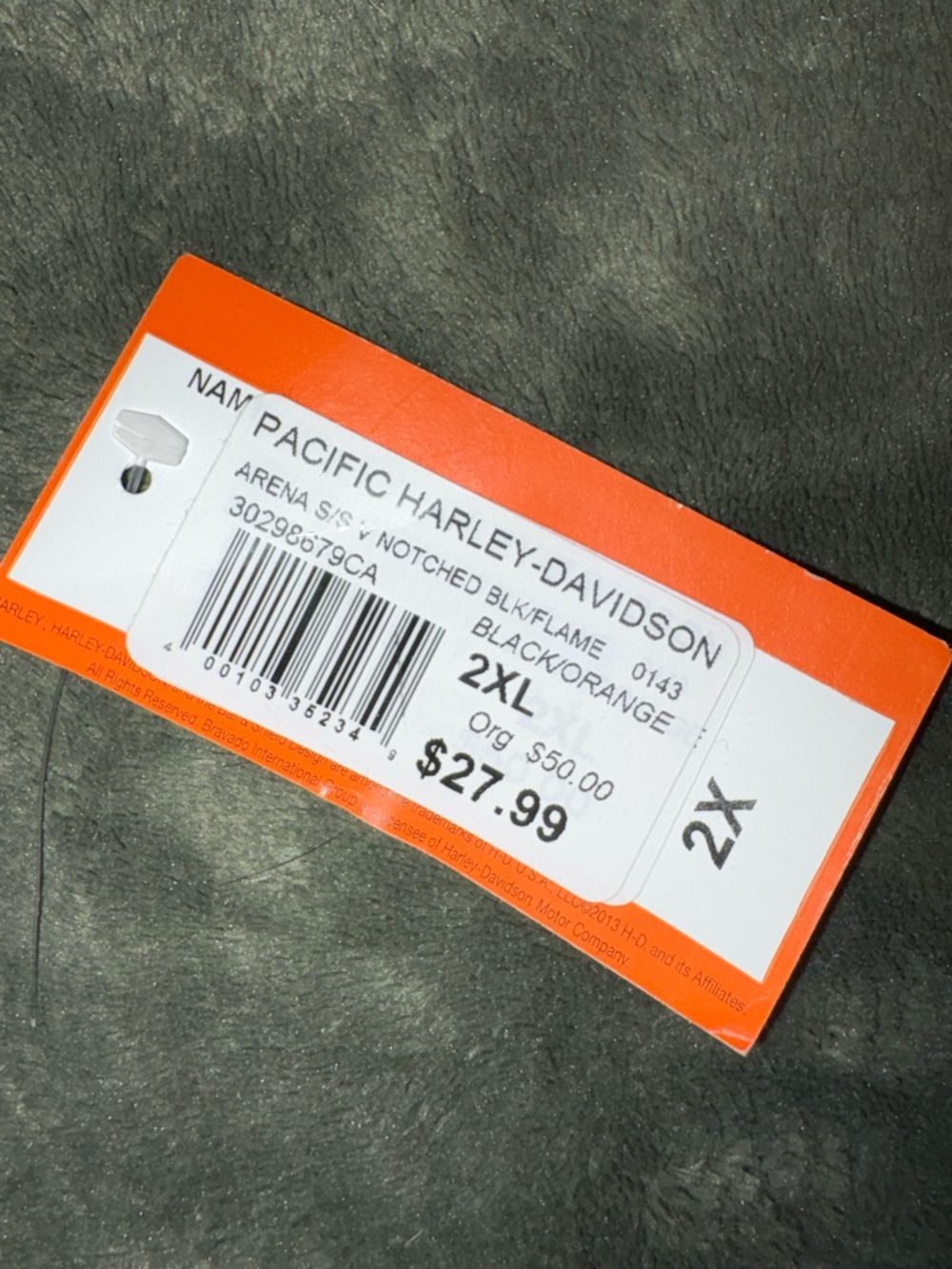 Harley-Davidson Women's Black and Orange Graphic Tee, Honolulu Hawaii - Picture 4 of 4